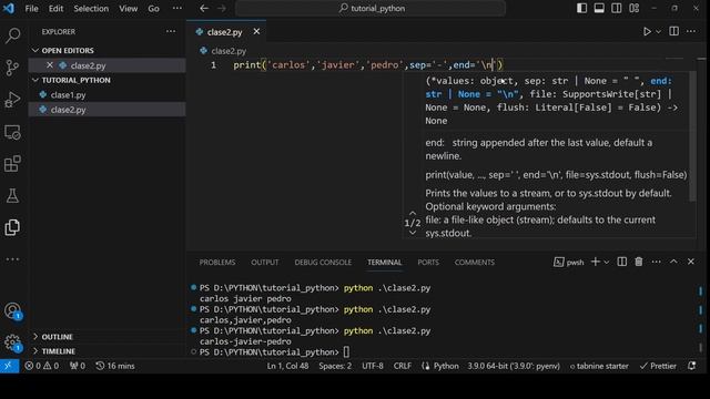 Introducción a Python, Función Print() parte 2 смотреть онлайн