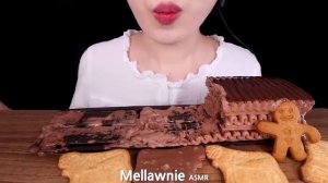 ASMR MUKBANG CHOCOLATE ICE CREAM CAKE MILKA COOKIES 홈플러스 시그니처 초콜릿 아이스크림 케이크 밀카 쿠키 EATIN