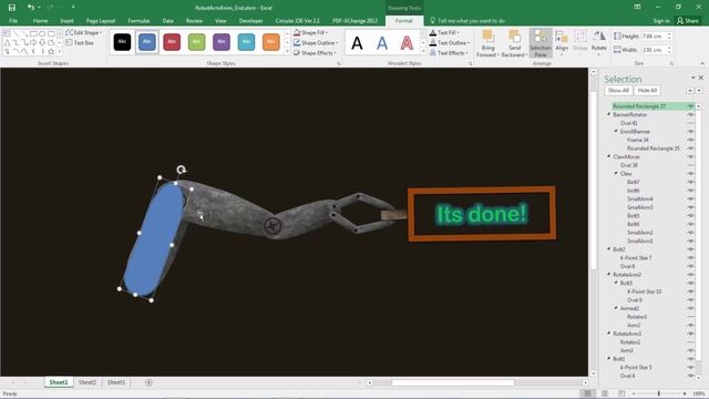 Excel animation : Robot arm animation in Excel смотреть онлайн