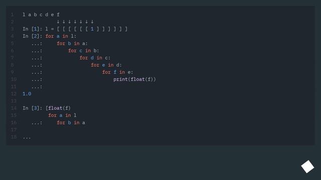 Comprehension on a nested iterables? смотреть онлайн