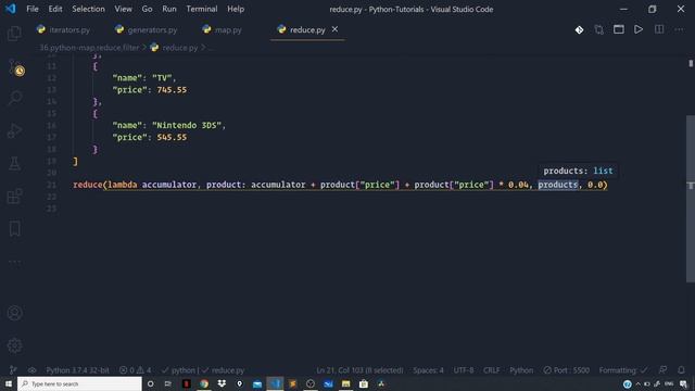 Reduce Function in Python | Python Tutorials For Beginners смотреть онлайн
