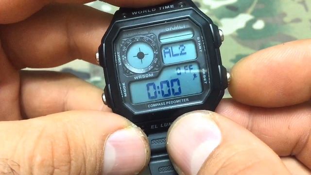 Обзор часов SKMEI 1373 с компасом и шагомером смотреть онлайн
