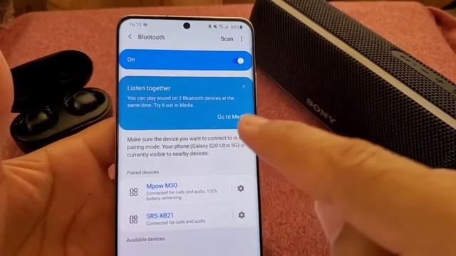 How to connect 2 bluetooth devices using dual audio mode for Samsung S20 Ultra or S21 ultra смотреть онлайн