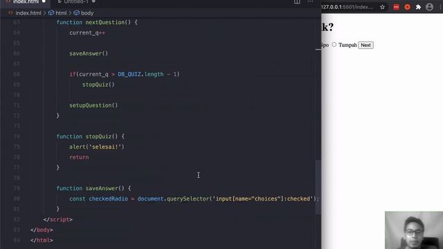 Kuis pilihan ganda di Javascript смотреть онлайн