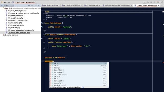 Belajar PHP - 10 Self Parent Keyword смотреть онлайн