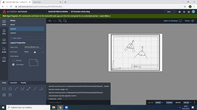 -Kā rasējumu eksportē PDF failā AutoCAD Web App смотреть онлайн