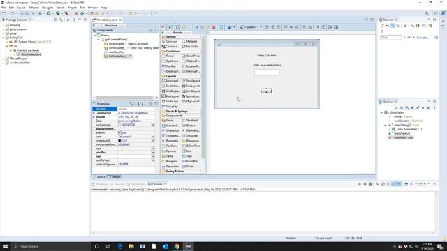 Gross income calculator with Windows Builder Java смотреть онлайн