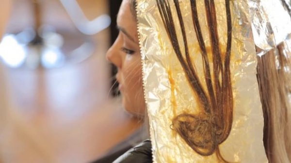 Balayage with two colors (lowlights) and balayage in between