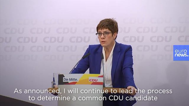 Merkel successor Annegret Kramp-Karrenbauer to quit after vote debacle смотреть онлайн