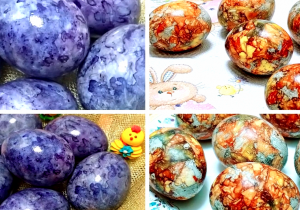 КРАСИВО красим ЯЙЦА на ПАСХУ-2022 природными красите луковой ШЕЛУХОЙ и чаем КАРКАДЕ в яркие цвета