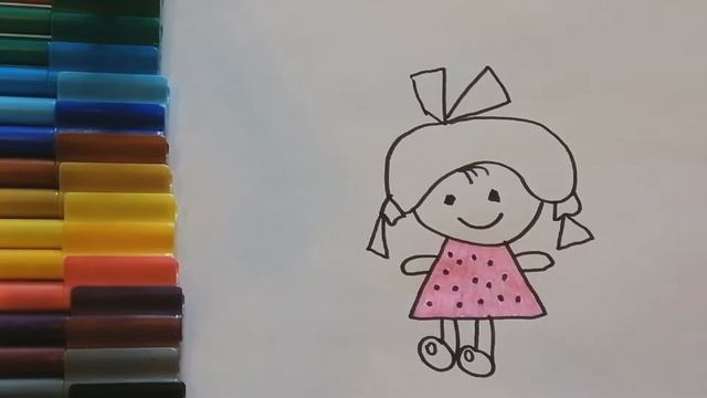 Как нарисовать КУКЛУ/ How to draw a doll / Рисуем куклу для девочек смотреть онлайн