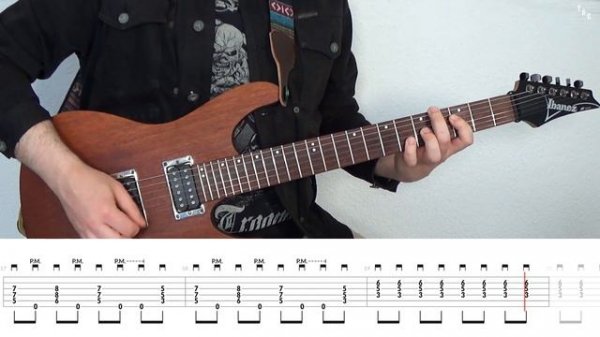 Rammstein - Wollt ihr das Bett in Flammen sehen Guitar Riff (with Tabs)