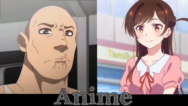 the rock react on rent a girlfriend female character 🤤🤤 #anime #reddit смотреть онлайн