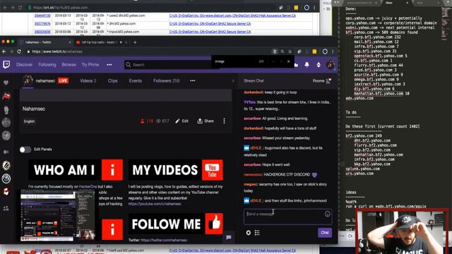 Live Bug Bounty Recon Session On Yahoo (Part 1 - 7/14/2019)