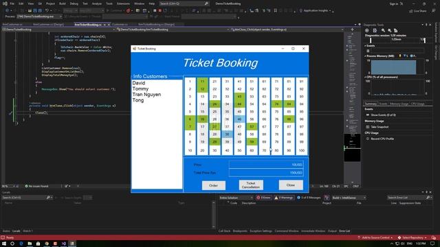 Demo: Ticket Booking with C#, Winform смотреть онлайн
