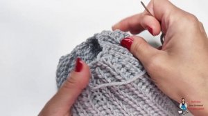 Шапка крючком для новорожденного Bello для начинающих  / Crochet baby hat