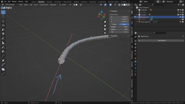 Blender 4 Все о связке модификаторов Array и Curve #blendertips #blendertutorial