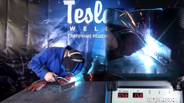 Варим нержавейку полуавтоматом к среде защитного газа. Аппарат Тесла 350-15. смотреть онлайн