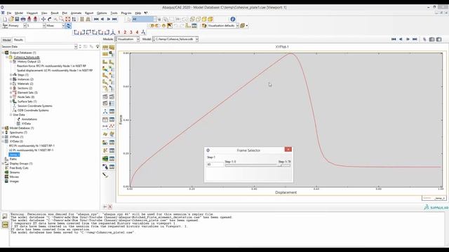 Force displacement curve in ABAQUS смотреть онлайн