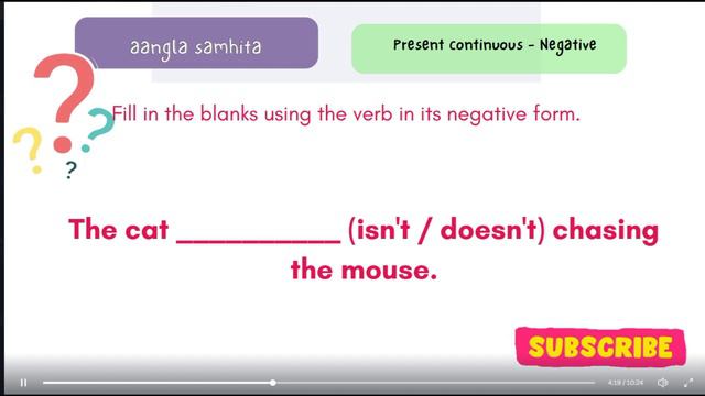 Present Continuous | Grammar Test #aanglasamhita смотреть онлайн