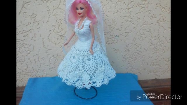 Свадебное платье для куклы. Wedding Dress. смотреть онлайн