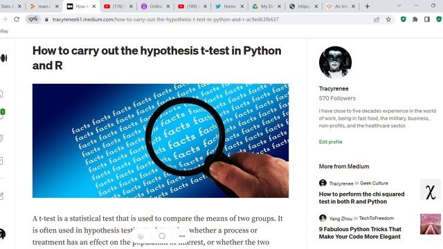 How to carry out the hypothesis t test in Python and R - blog post смотреть онлайн