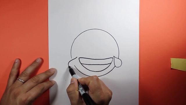 تعليم الرسم للاطفال | كيف ترسم ايموشن الضاحك | رسم فيسات facebook laughing emoji ? смотреть онлайн