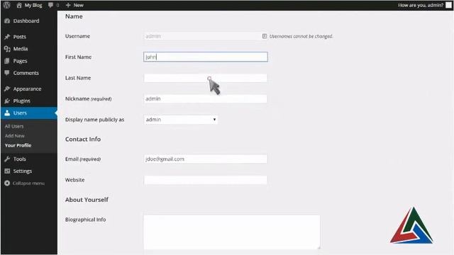 How to edit your profile in WordPress смотреть онлайн