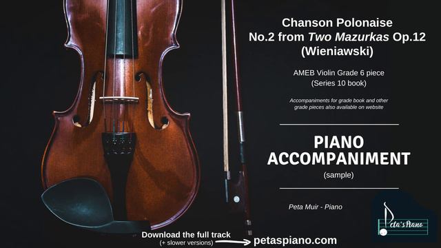 Chanson Polonaise (Wieniawski) - Piano Accompaniment (sample)