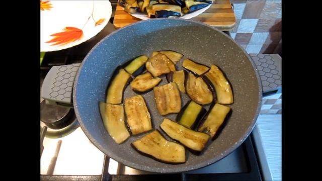 Аджапсандали обжаренный. Овощное рагу. Ajapsandali fried. Vegetable stew. აჯაფსანდალი შემწვარი смотреть онлайн