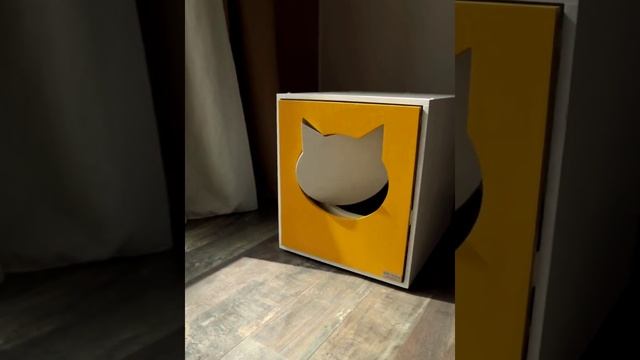 Тумба для кошачьего лотка PiPiCat House Door #тумбадлялотка #лотокдлякошки #туалетдлякошки смотреть онлайн