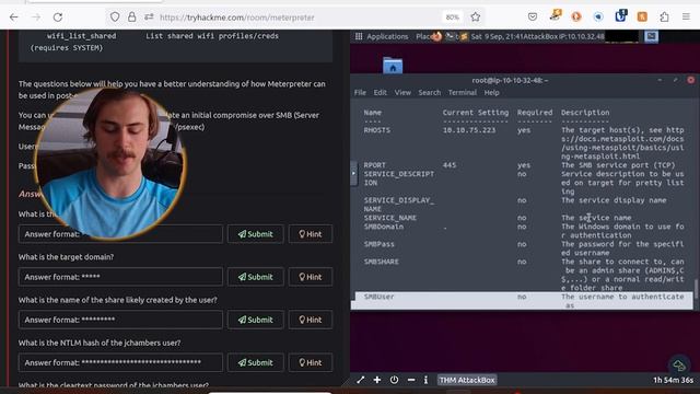Metasploit: Meterpreter - TryHackMe Junior Penetration Tester: 7.3 смотреть онлайн