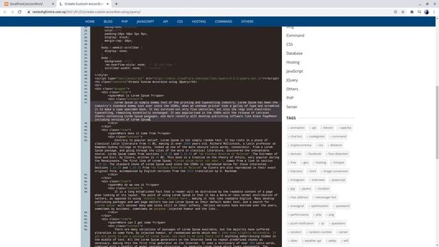 Create Custom Accordion using JQuery смотреть онлайн
