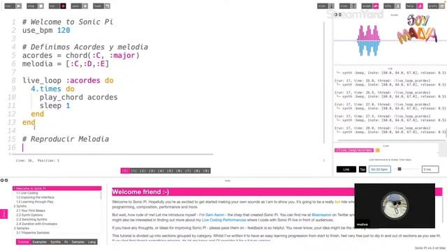 Aprendiendo a crear Musica con programación en Sonic-Pi смотреть онлайн