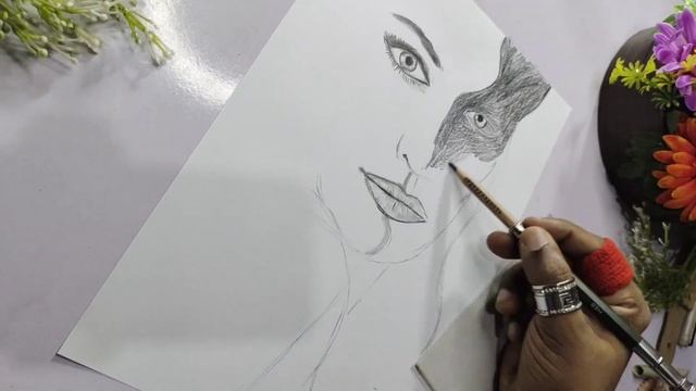 How to Draw ??Woman Sketch ?? смотреть онлайн