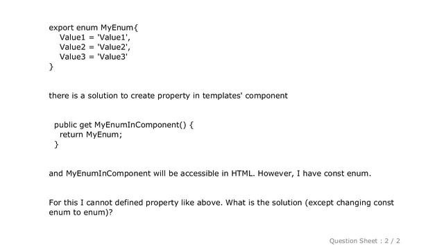 HTML : Accessing const enums in Angular html template смотреть онлайн