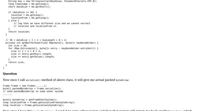 Serialize all the fields into one byte array and deserialize byte array into individual fields смотреть онлайн