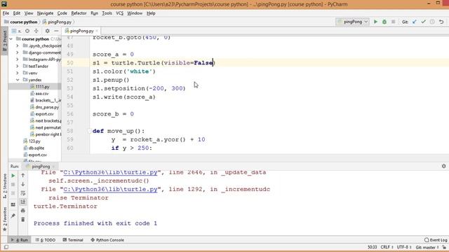 Программирование игр на python. Пинг-Понг (Ping Pong) на Python Часть 5 смотреть онлайн