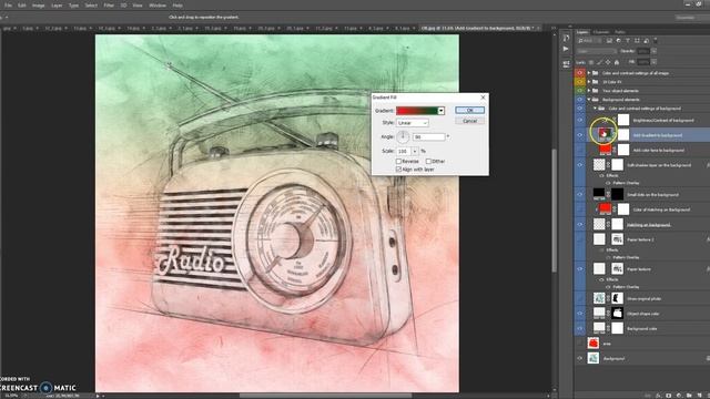 Technical Sketch Effect in few clicks tutorial смотреть онлайн