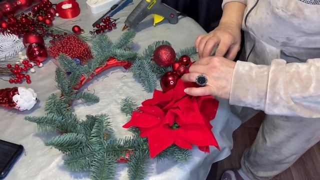Рождественский/новогодний венок своими руками смотреть онлайн