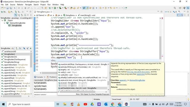 Methods in String Buffer & Builder in Java with Examples Tamil #placements #java смотреть онлайн