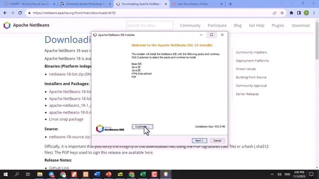 Downloading apache netbeans 19 + Jdk-21 + installing + fix Java 11 or newer required error смотреть онлайн