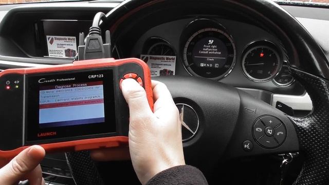 Mercedes E Class W212 Airbag Warning Diagnose Reset CRP123 смотреть онлайн