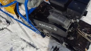 Хаски мине снегоход, обзор. Испытания на тягу!