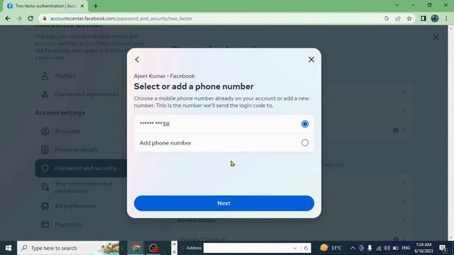 Facebook two factor authentication How to set facebook two factor authentication code @ksbak #2023 смотреть онлайн