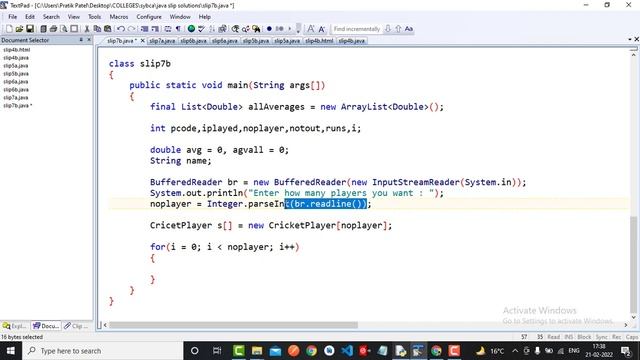 Write a java program to accept details of ‘n’ cricket player. смотреть онлайн
