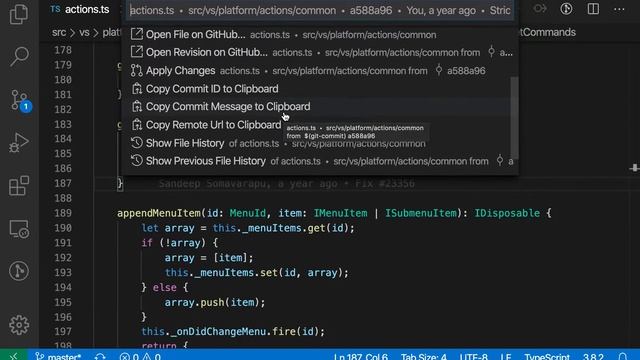 VS Code tips — Viewing file history with GitLens смотреть онлайн