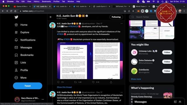 SHOCKING - JUSTIN SUN STEPS DOWN || TRON FOUNDATION TO DISSOLVE IN 2022 смотреть онлайн