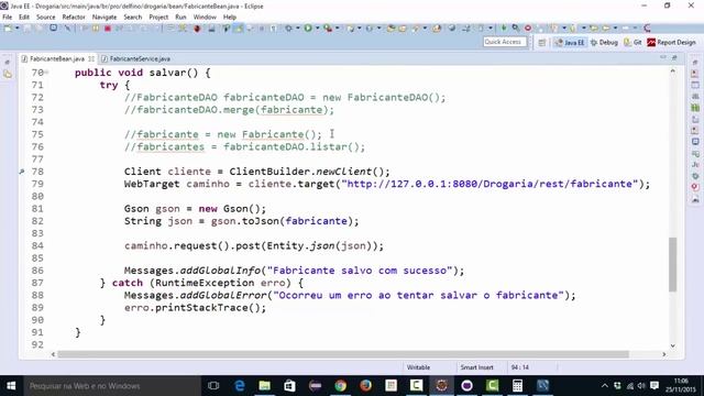 [Programação Web com Java] 225 - Rest Client - Salvar смотреть онлайн