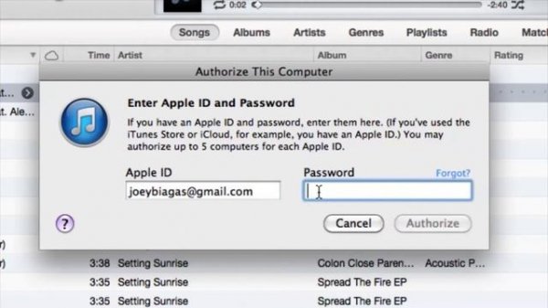 How to Authorize Your Computer for iTunes : iTunes Help